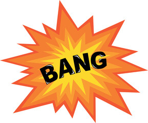vector illustration onomatopoeia explosion collision with bang text © sebastian