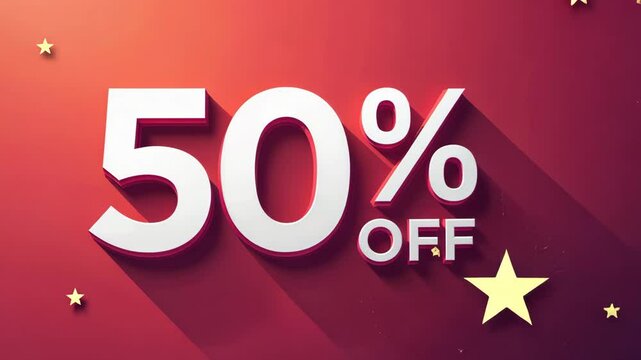 Exciting Discount Announcement Offering 50 Percent off Selected Items for a Limited Time Only