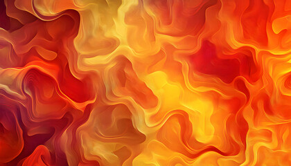 Obraz premium Abstract Orange and Yellow Swirling Wave Pattern