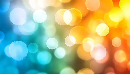 Fototapeta premium Abstract Background of Blue and Orange Bokeh Lights