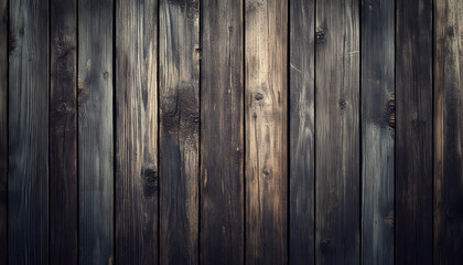 Fototapeta premium Dark Wooden Planks Vertical Background Texture