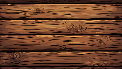Horizontal Dark Brown Wooden Planks Texture Background