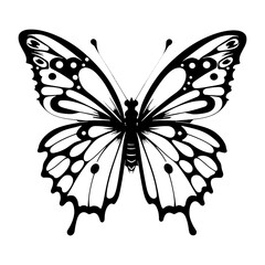 Butterfly beautiful hand drawn sketch illustration Insects.Butterfly Charm in Shadows A Timeless Design Intricate Flutter Black Butterfly Icons Free Vector.