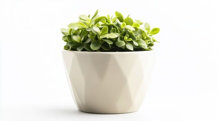 Elegant Potted Plant on White Background