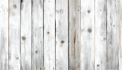 Fototapeta premium Whitewashed Wooden Planks Rustic Texture Background