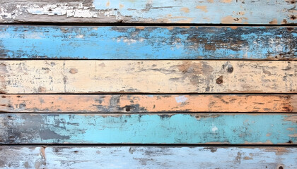 Weathered Wooden Planks Displaying Pastel Hues