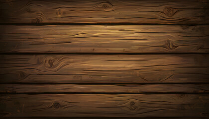 Naklejka premium Dark Brown Wooden Planks Horizontal Texture Background