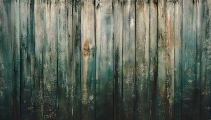 Obraz premium Weathered Wooden Fence Boards Displaying Age and Texture