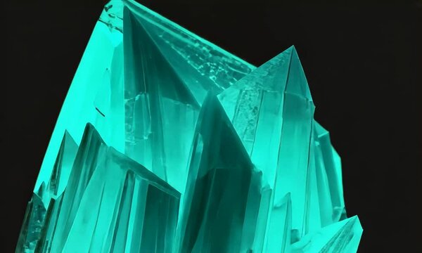 Beautiful sparkling and shining turquoise crystal 