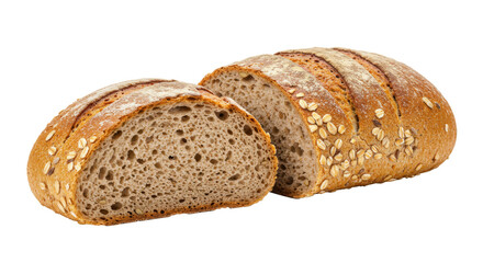 Fresh Baked Multigrain Bread Loaf, Bakery Food, Isolated Transparent PNG, Large Format