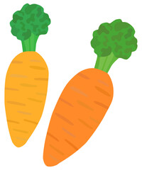 かわいい人参のイラスト ベクター素材