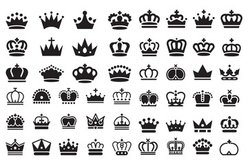 Large Collection of Quality Crown Silhouettes and Icons