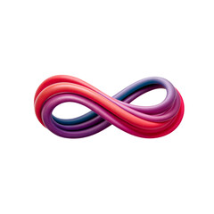 Fototapeta premium Infinity Loop: Abstract 3D Render of a Colorful, Intertwined Symbol 