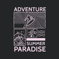 Adventure Summer Paradise beach street wear print graphic