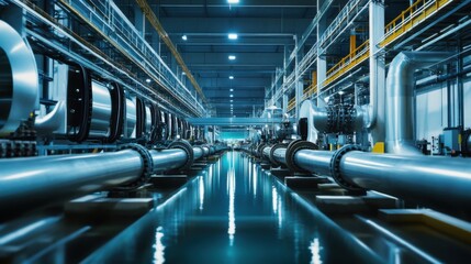 Obraz premium Efficiency in operations saves time and resources.