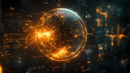A futuristic concept of time displayed as a glowing, floating orb surrounded by abstract mathematical equations and symbols, representing time as a dimension 
