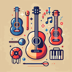 music background with guitar