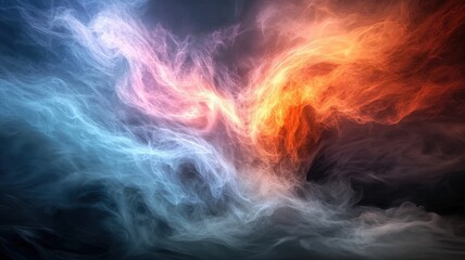 Fototapeta premium Vibrant heart fractals in glowing colors, abstract elegance, 3D illustration