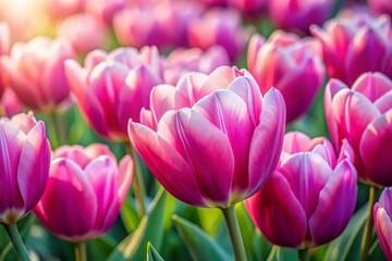 Obraz premium Pink Tulip Floral Background: High-Resolution Stock Photo for Spring Designs