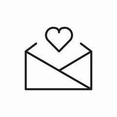 Love letter mail romance icon vector sign
