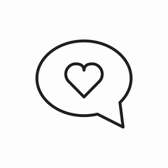 Heart message love chat icon vector sign