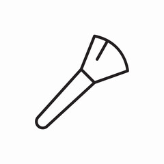 Makeup brush beauty cosmetic icon vector sign