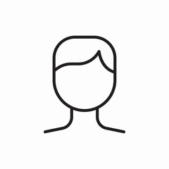 Person portrait profile avatar icon vector sign