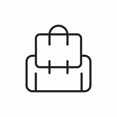 Backpack school bag travel icon vector sign
