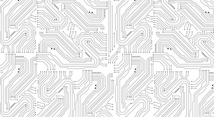 Abstract digital background with technology circuit board texture. Electronic circuit boards on a seamless white background.