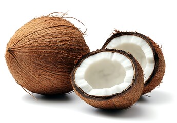 A coconut tree on a white summer  background