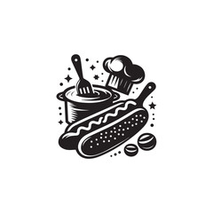 Hotdog silhouette icon vector symbol design illustration