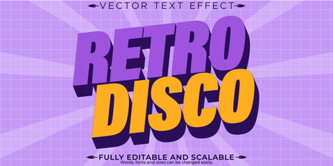 Retro sticker text effect, editable 70s and 80s text style