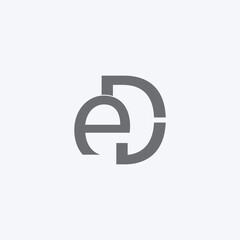 Obraz premium Initial Letter ED Logo Design Outstanding Creative Modern Symbol Sign