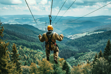 Beautiful vacation on height designed generative ai image