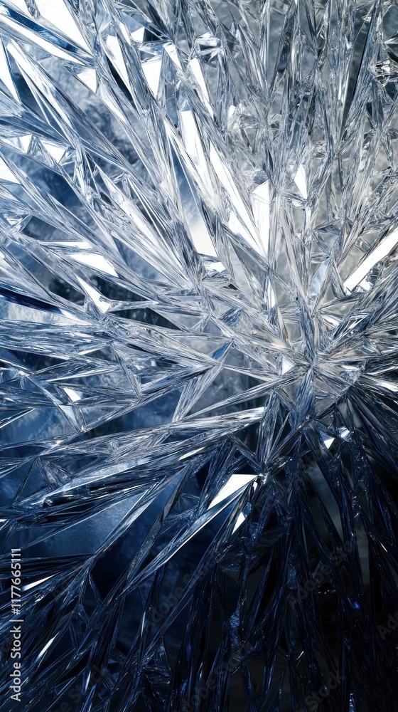 Leinwandbilder Abstract low-poly background showcases shimmering gradients and sharp crystalline structures in modern design