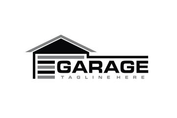garage text logo