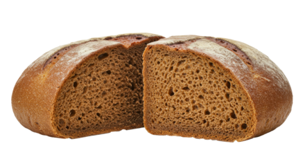 Fresh Baked Pumpernickel Bread Loaf, Bakery Food, Isolated Transparent PNG, Large Format
