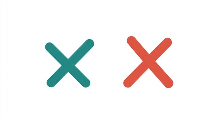 Obraz premium Teal and Red Cross Symbols: Design Elements for Interfaces