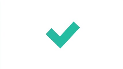 Teal Check Mark:  A Simple Graphic Design Element