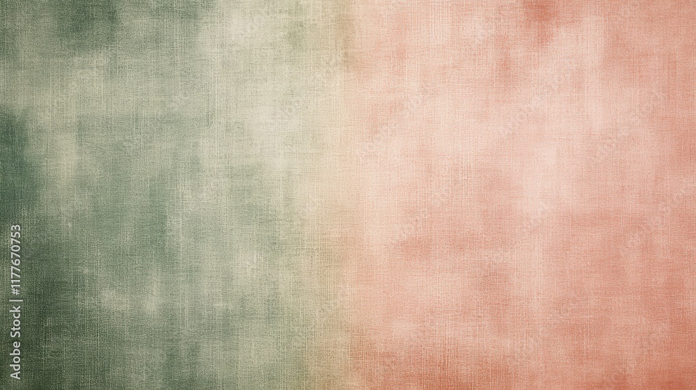 Poster Background with a smooth gradient transition from green to peach in an abstract style for artistic projects