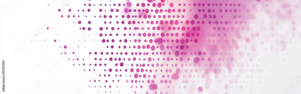 Aufkleber Vibrant halftone design featuring bright fuchsia dots creates a lively visual experience with dynamic energy and movement