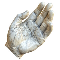 Detailed Marble Hand Sculpture with Intricate Texture and Design