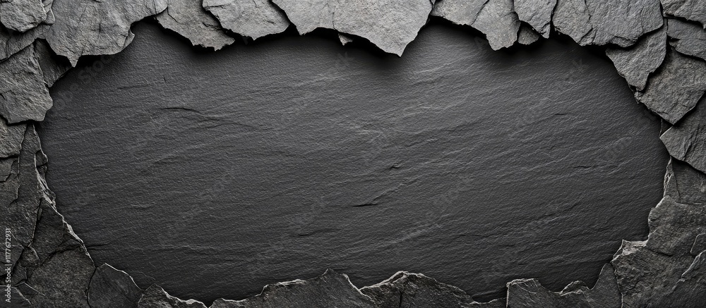 Poster black slate stone texture background with empty space for customizable text and design elements
