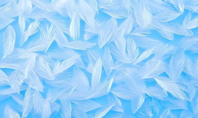 Intricate Frost Art on Window, a close-up view showcasing delicate crystalline formations, revealing nature's beauty in winter's chill.