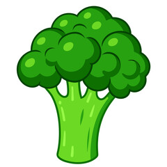 Simple broccoli cartoon isolated vector illustration (6)