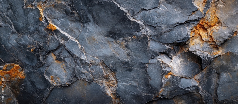 Poster dark slate rock textured background for abstract design with natural patterns and editable space for