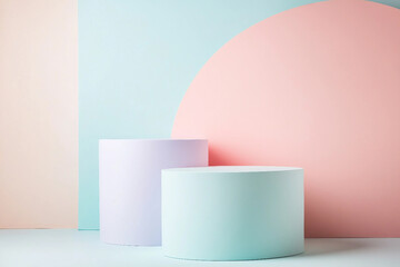 A platform for product demonstrations. A stage showcase ai generative