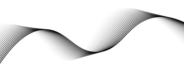 Dotted wave line background. Black halftone undulate pattern. Abstract particle flow wave wallpaper. Curved dashed gradient net design element for poser, banner, presentation, booklet, flyer.