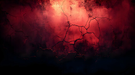 Dark Red Cracked Wall Abstract Background Image
