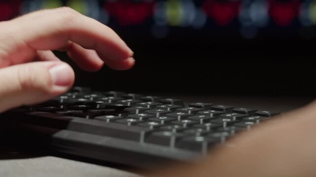 Man work with chat AI online, connecting with AI and using a chatbot. IT engineer software developer programmer interact with chat bot, making writing code. Typing on laptop keyboard close-up. 